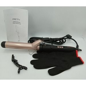 Curling Iron Wand with Tourmaline Ceramic Coating 430℉, 1.25 Inch, Rose Gold